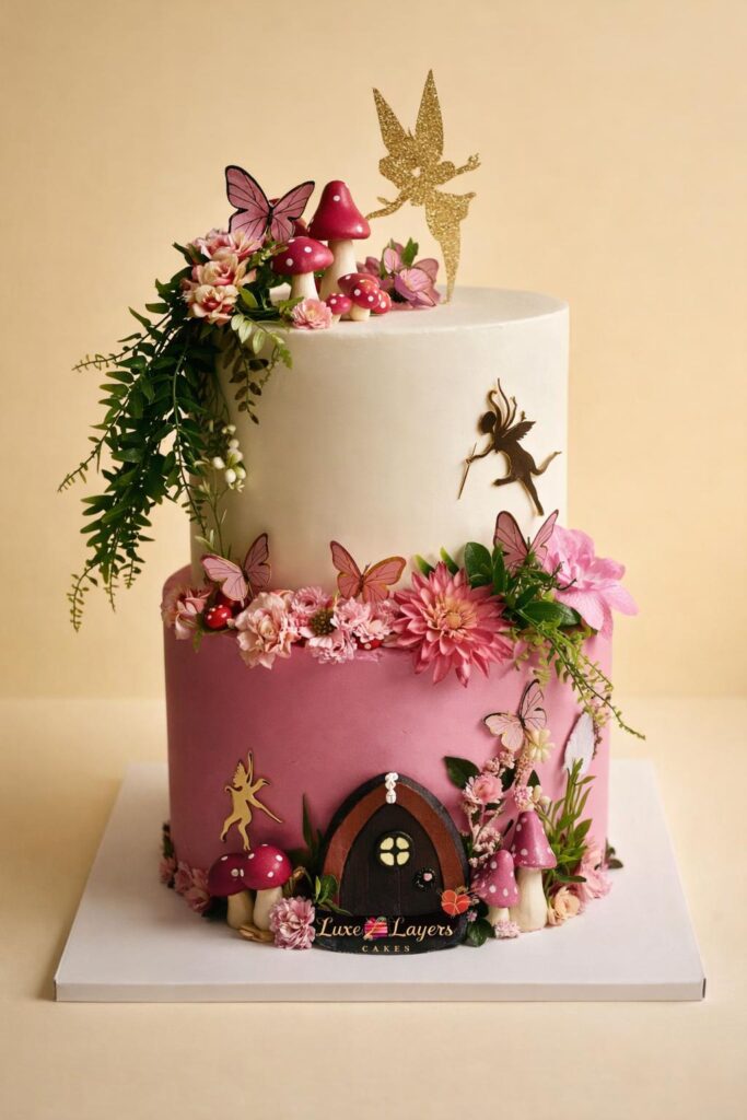 Luxury floral birthday cake in Miami Luxe Layers Cakery