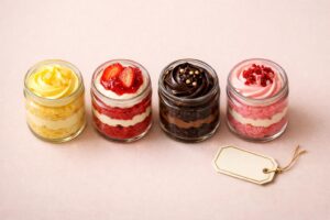 Luxe Layers Cakery 4 jar sampler box assorted flavors