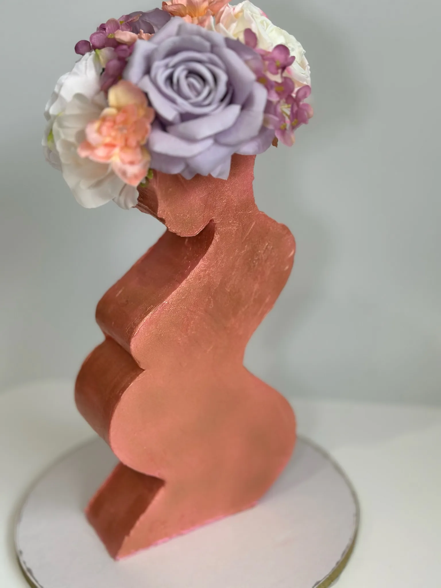 coconut passion fruit cake Miami peach floral baby shower design Luxe Layers Cakery