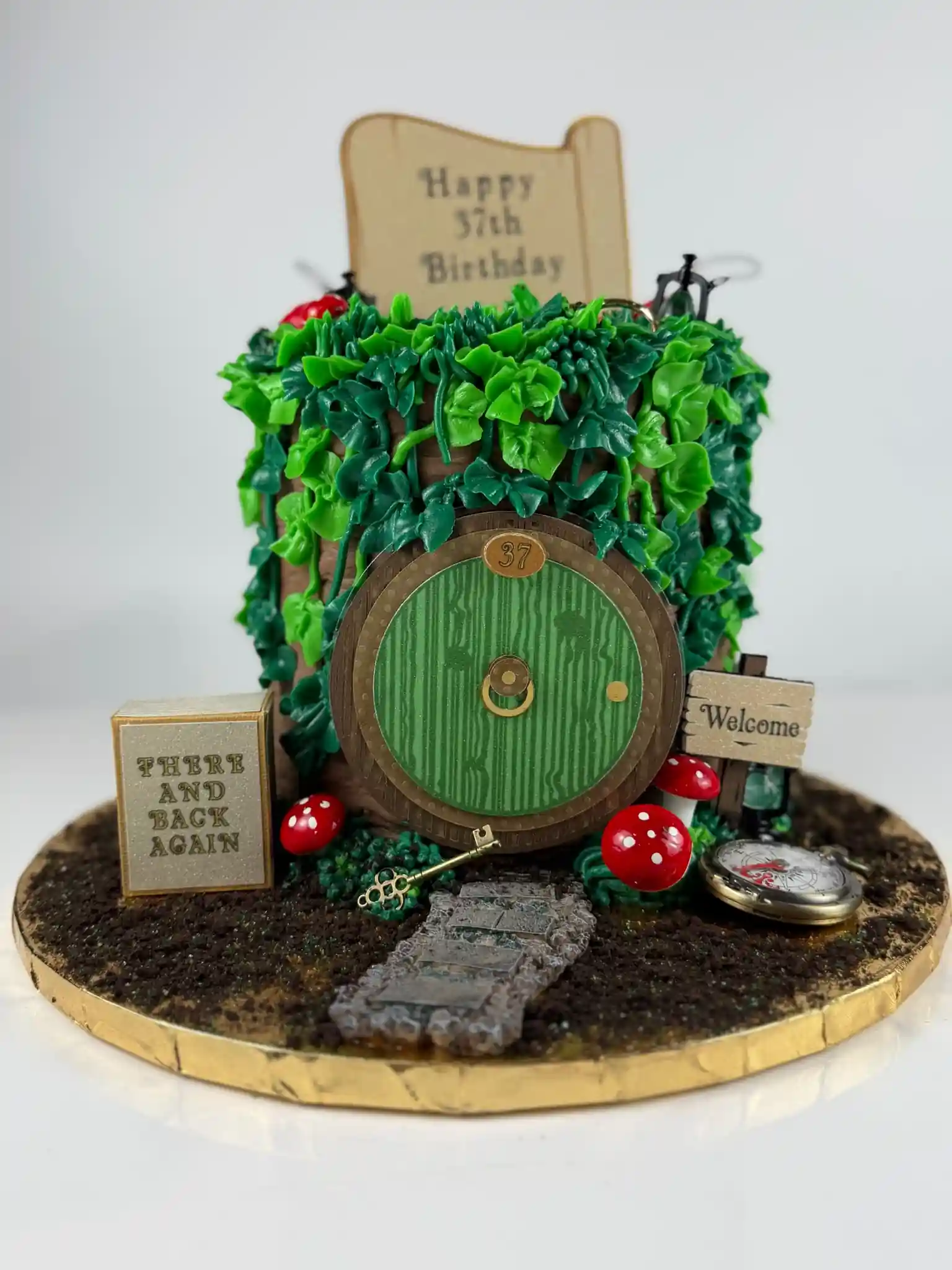 Pistachio cake Miami storybook themed birthday cake Luxe Layers Cakery